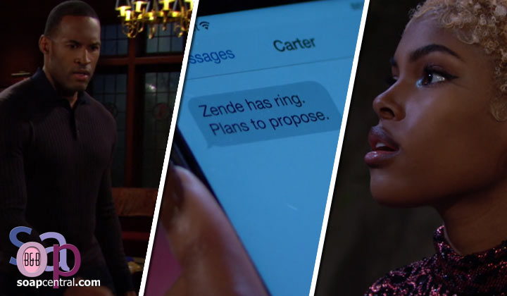 Carter tips Paris off to Zende's impending proposal